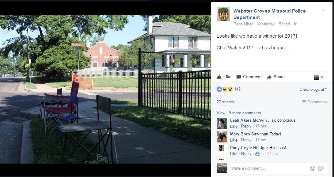 Police chair FB post